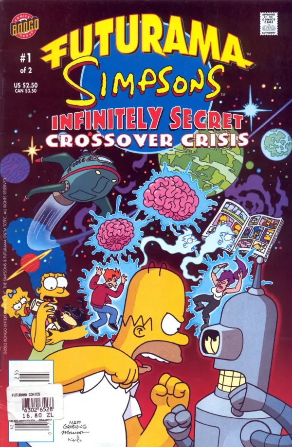Futurama Simpsons Special #1-2 アメコミ リーフ The Futurama/Simpsons Infinitely Secret Crossover Crisis (2002